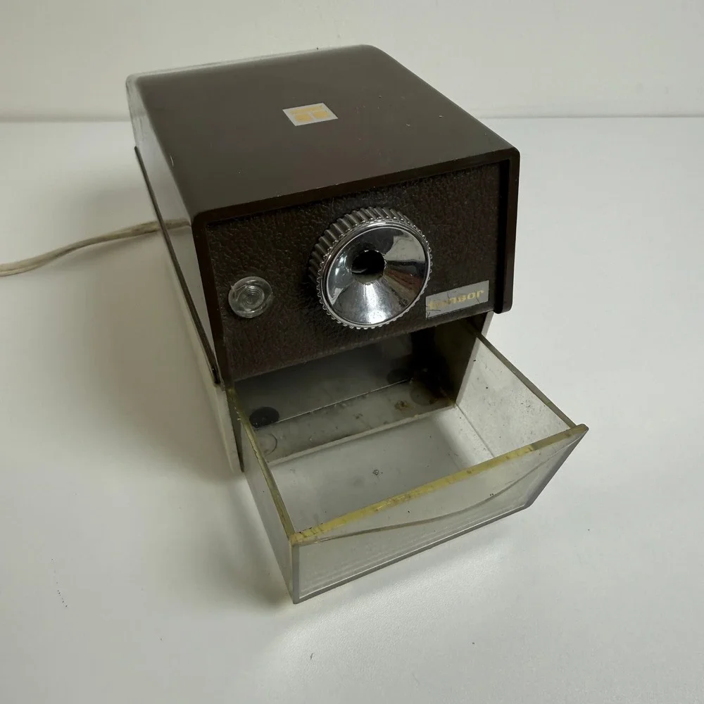 Tensor Electric‎ Pencil Sharpener Brown Vintage SP-40 MCM Retro Japan